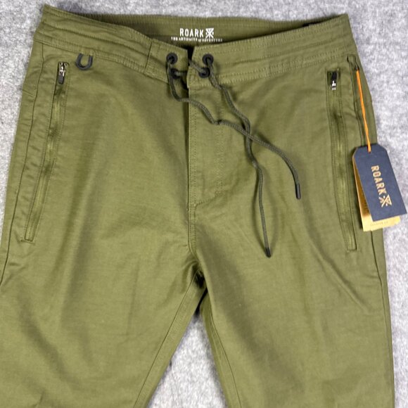 Roark Pants Mens Size 28 Olive Green Military Army Layover 2.0 Travel Commuter - Picture 9 of 16